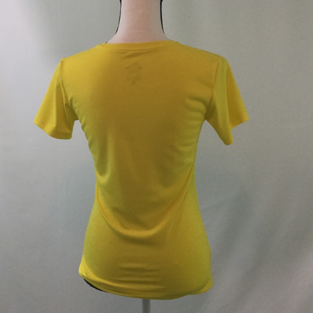 Nike Dri-Fit Tee Size Small Vibrant Neon Yellow - Picture 6 of 7